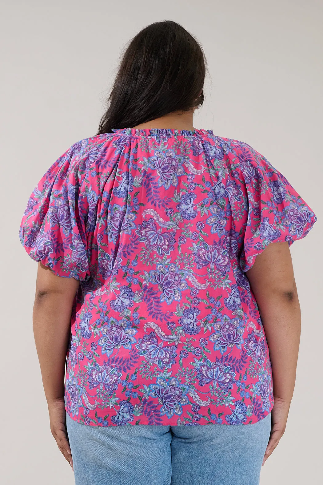 Avy Button Down Top Floral Curve sold by Sugarlips product image thumbnail 2