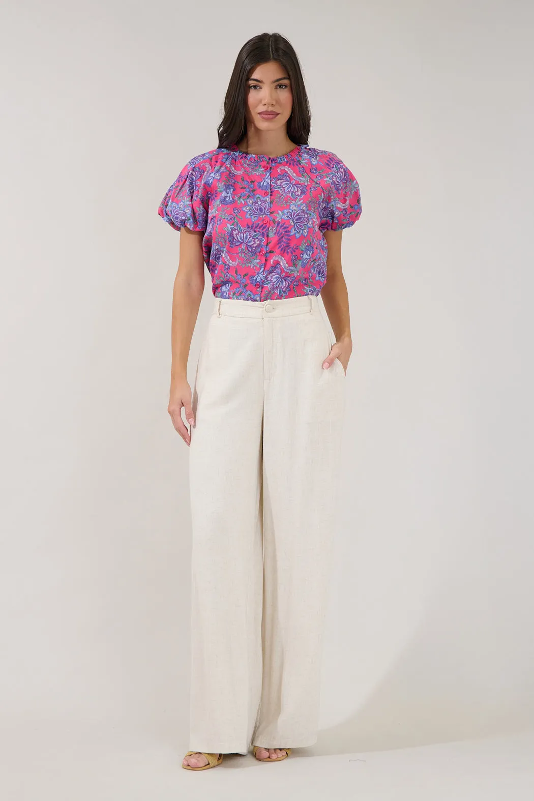 Avy Button Down Top Floral sold by Sugarlips product image thumbnail 4