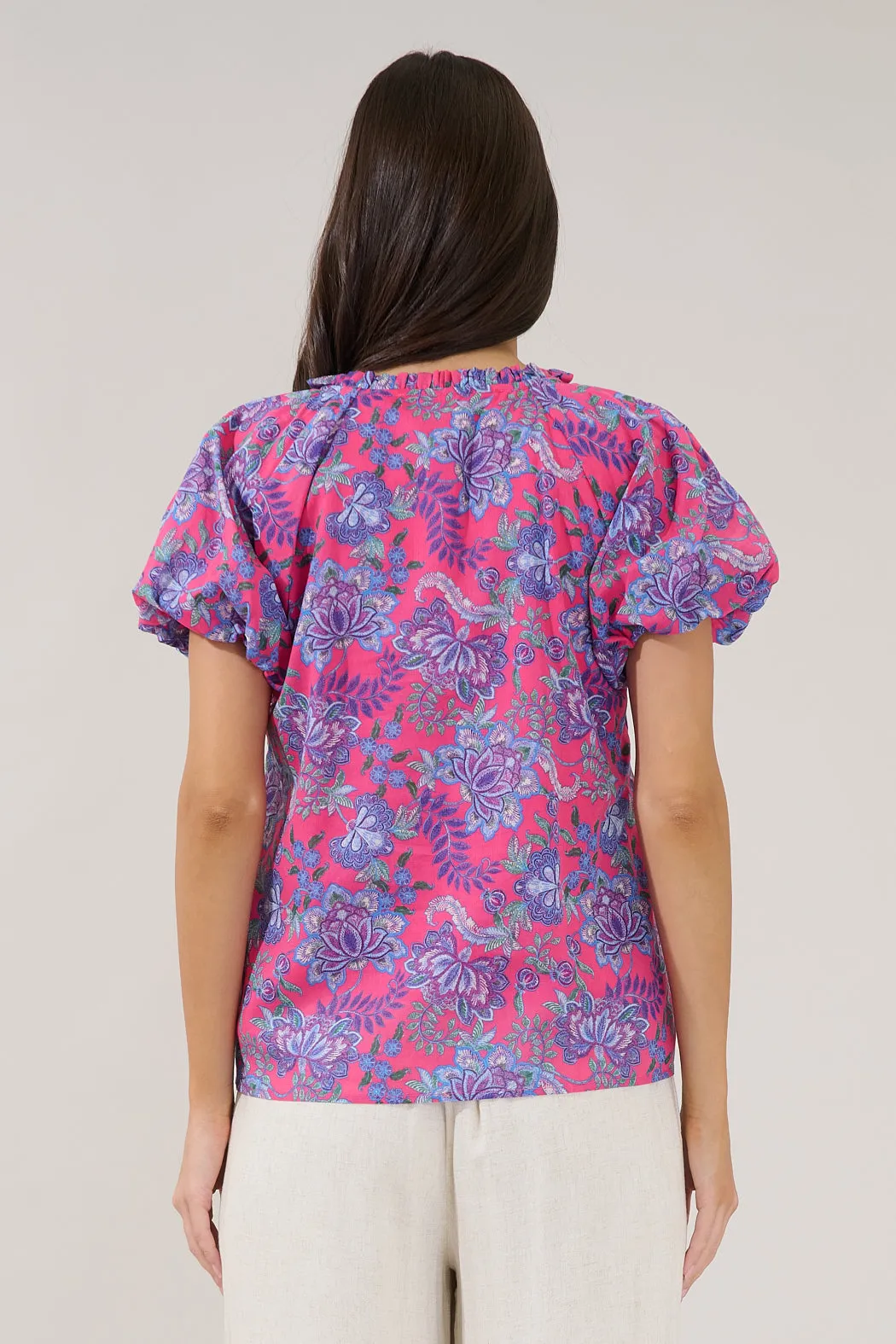 Avy Button Down Top Floral sold by Sugarlips product image thumbnail 2