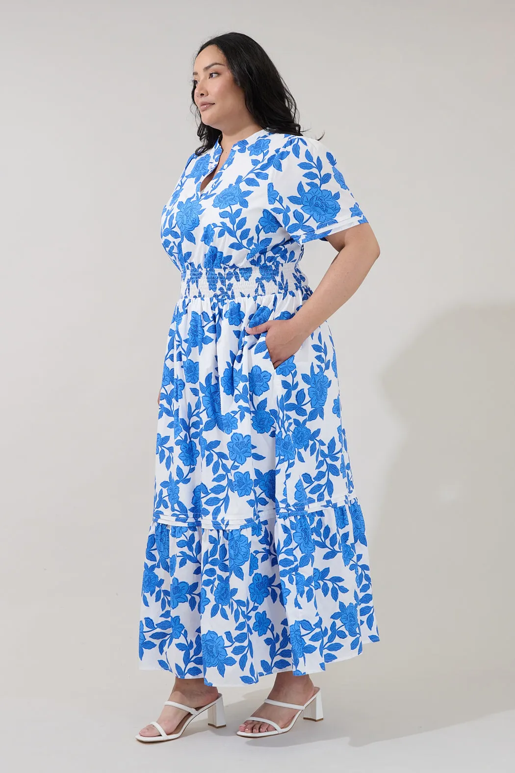 Belraj Poplin Maxi Dress Glantis Floral Curve sold by Sugarlips product image thumbnail 3