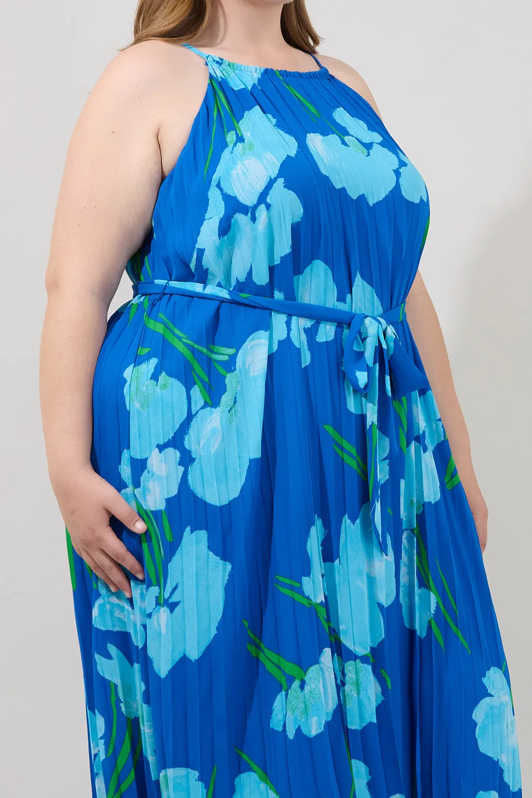 Maly Pleated Midi Dress Floral Curve sold by Sugarlips product image thumbnail 5