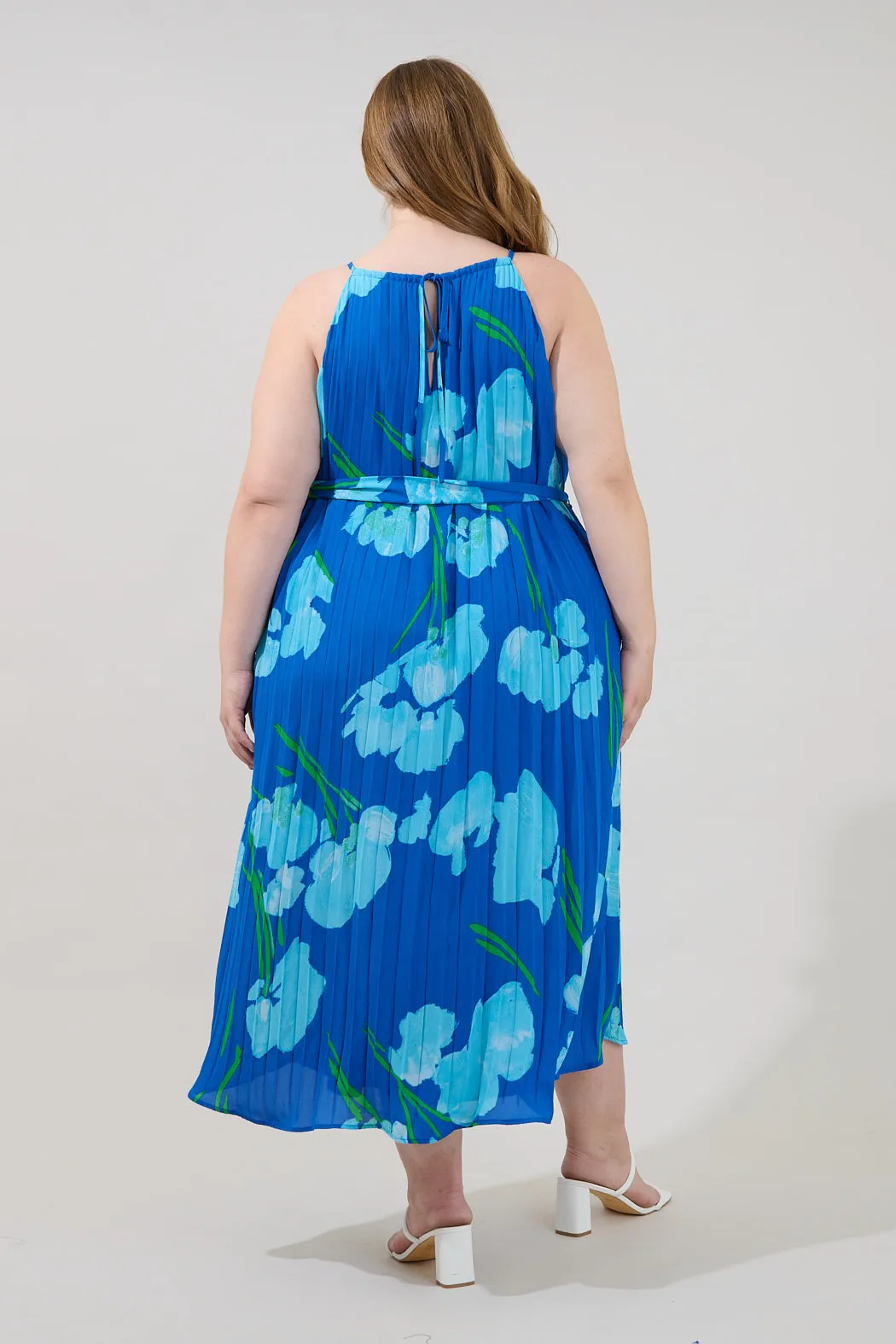 Maly Pleated Midi Dress Floral Curve sold by Sugarlips product image thumbnail 2
