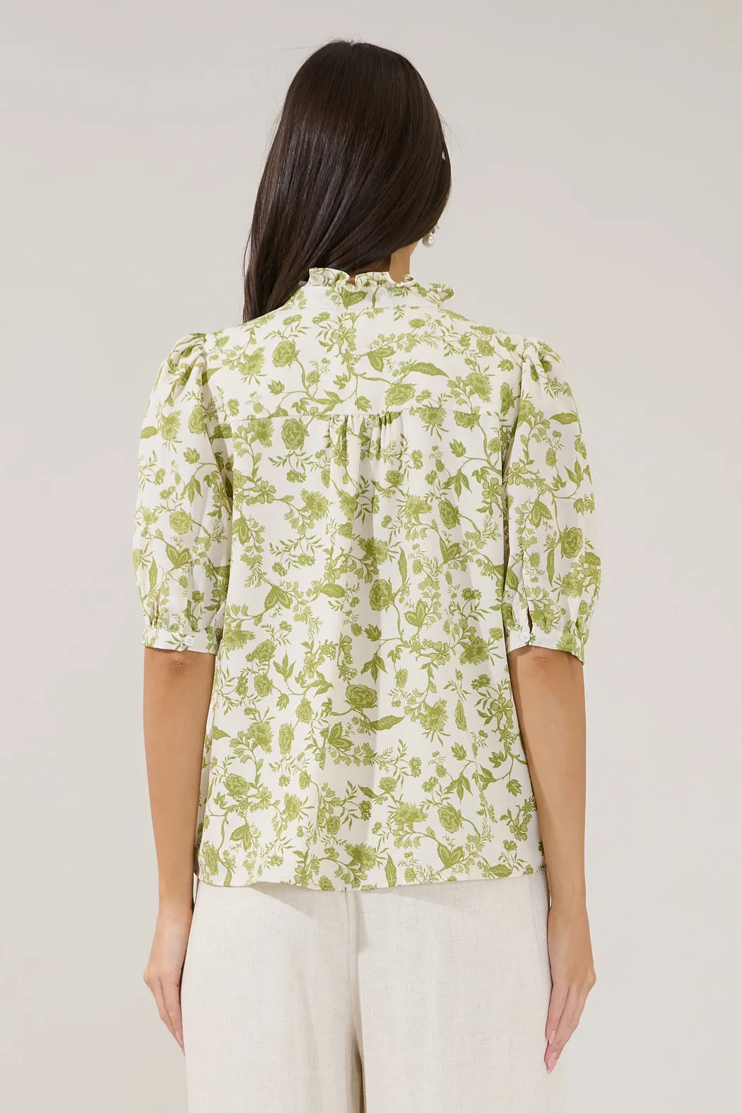 Elysia Pleated Blouse Floral sold by Sugarlips product image thumbnail 2
