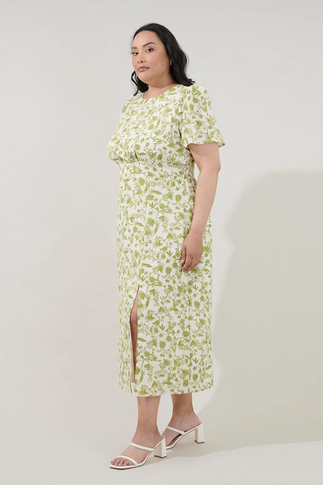 Bloom Midi Dress Floral Curve sold by Sugarlips product image thumbnail 3