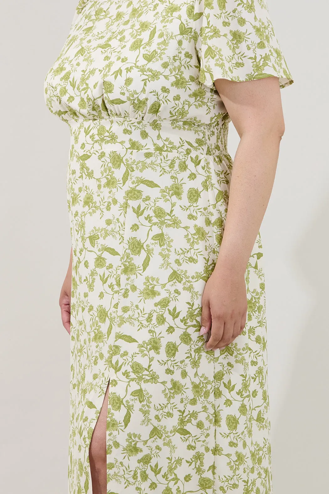 Bloom Midi Dress Floral Curve sold by Sugarlips product image thumbnail 4
