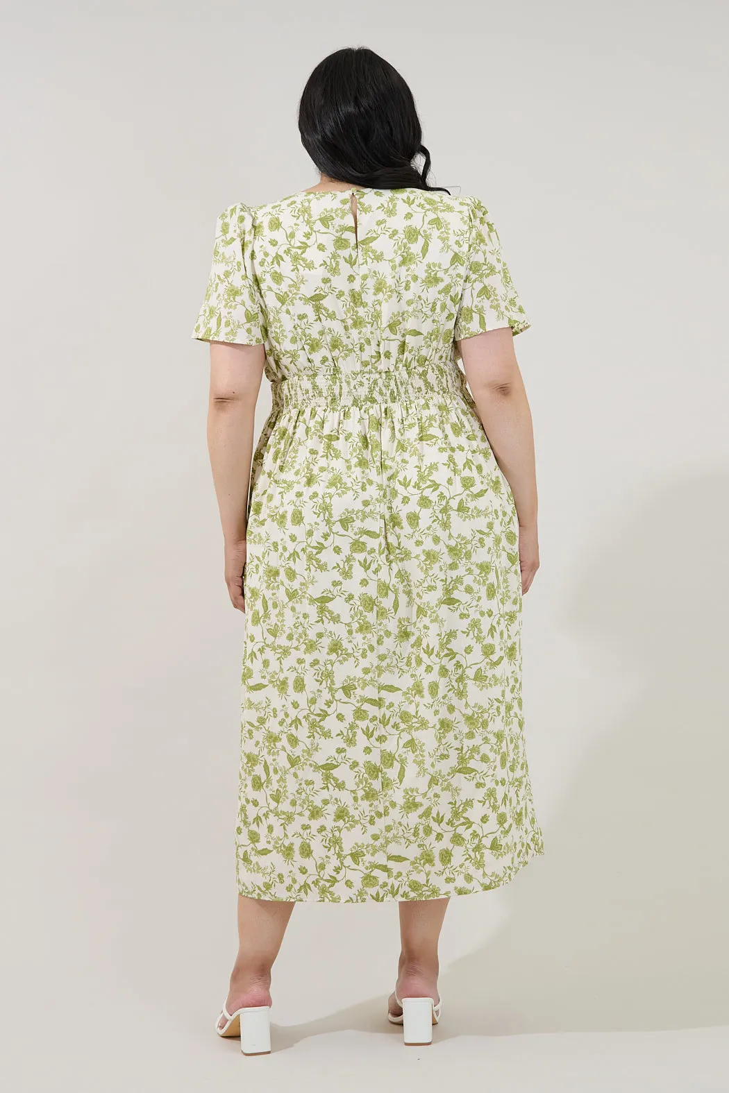 Bloom Midi Dress Floral Curve sold by Sugarlips product image thumbnail 2