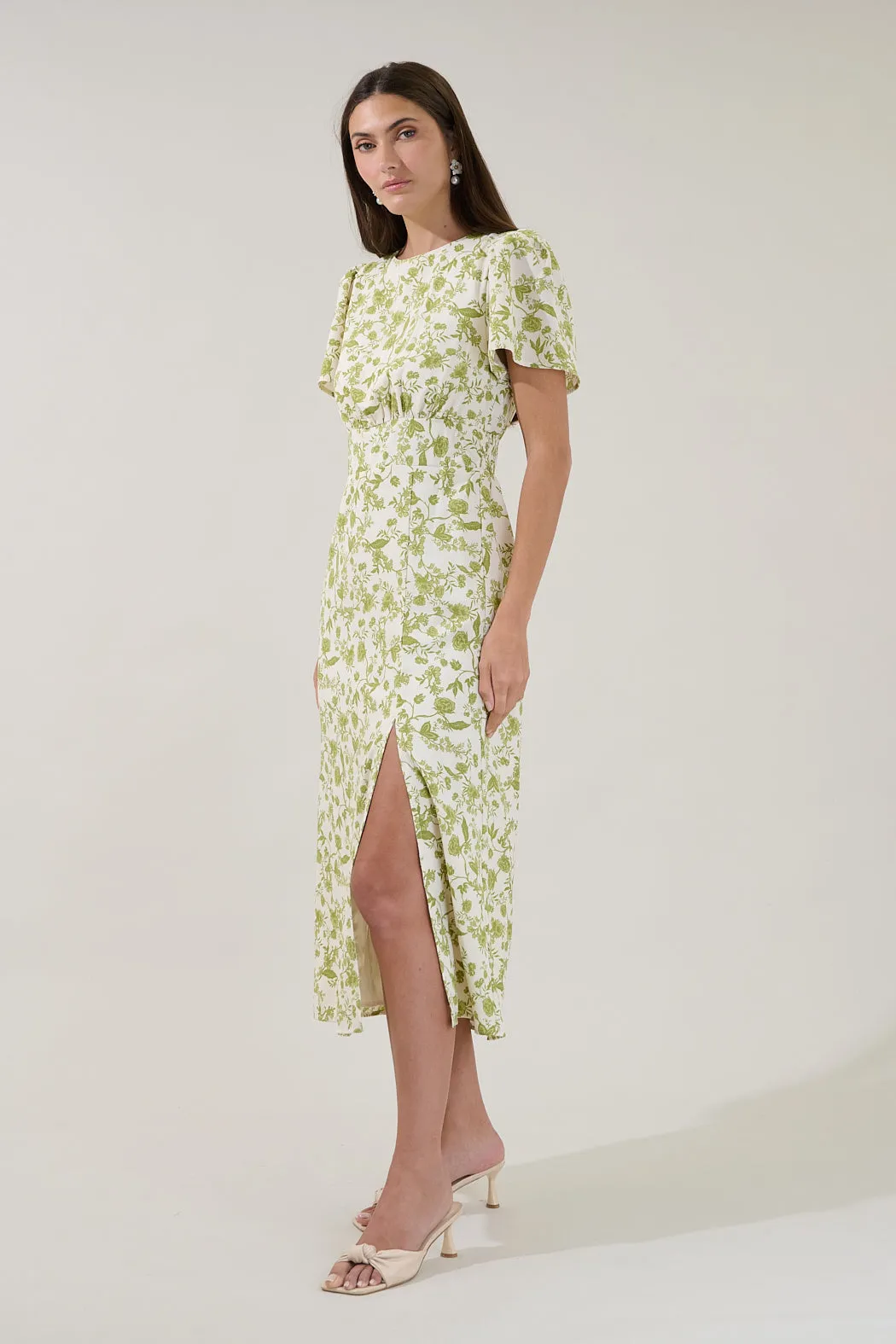 Bloom Midi Dress Floral sold by Sugarlips product image thumbnail 3