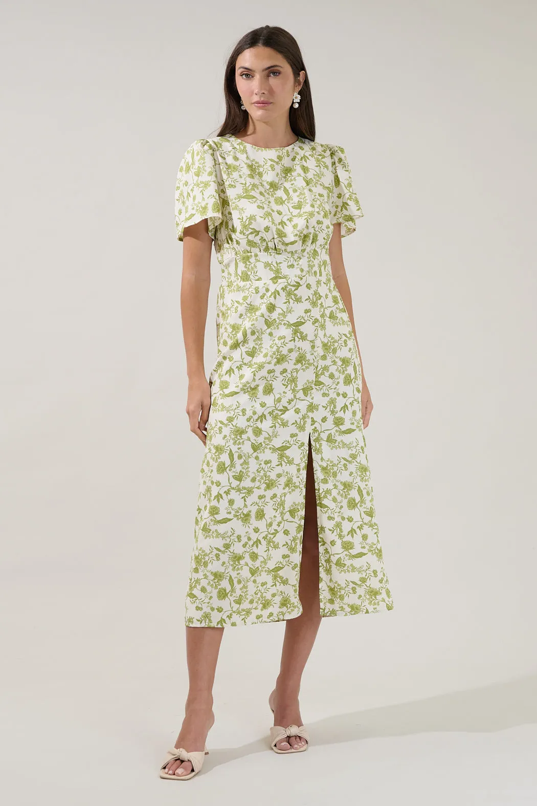 Bloom Midi Dress Floral sold by Sugarlips product image thumbnail 4