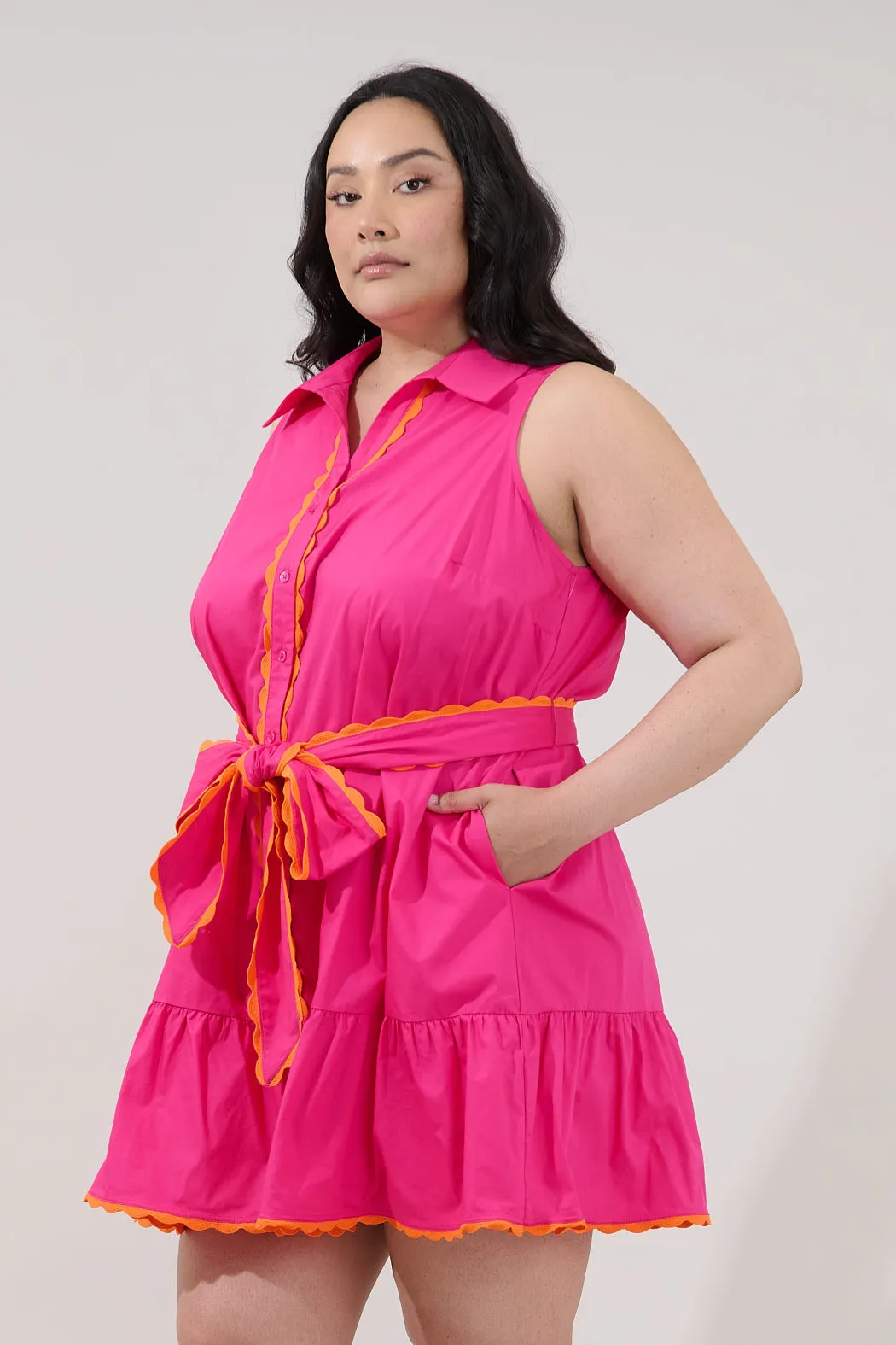 Mariselle Sleeveless Tiered Mini Dress Curve sold by Sugarlips product image thumbnail 3