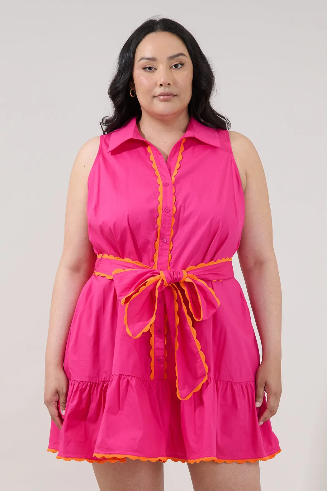 Mariselle Sleeveless Tiered Mini Dress Curve sold by Sugarlips