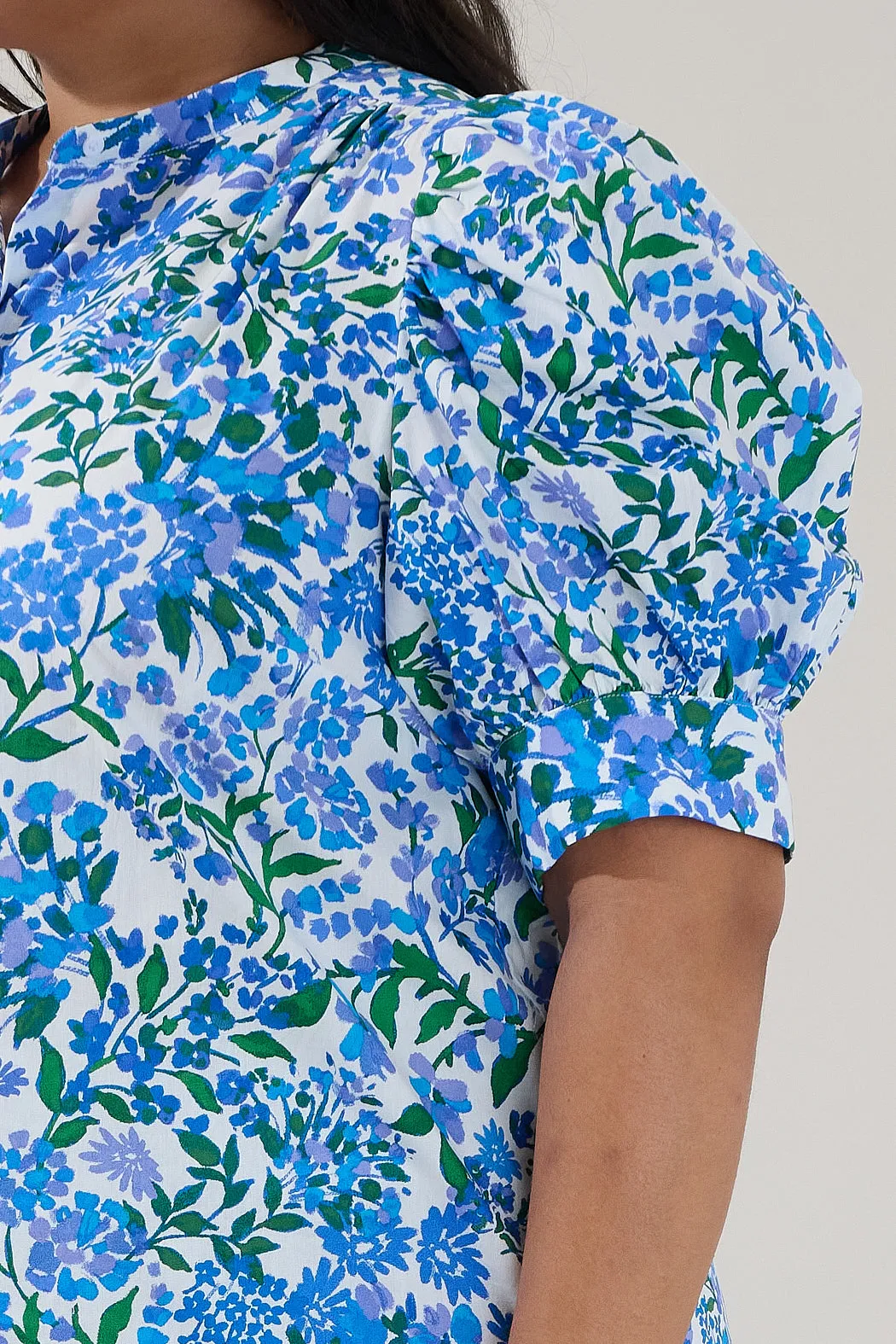 Klina Drape Sleeve Top Floral Curve sold by Sugarlips product image thumbnail 5