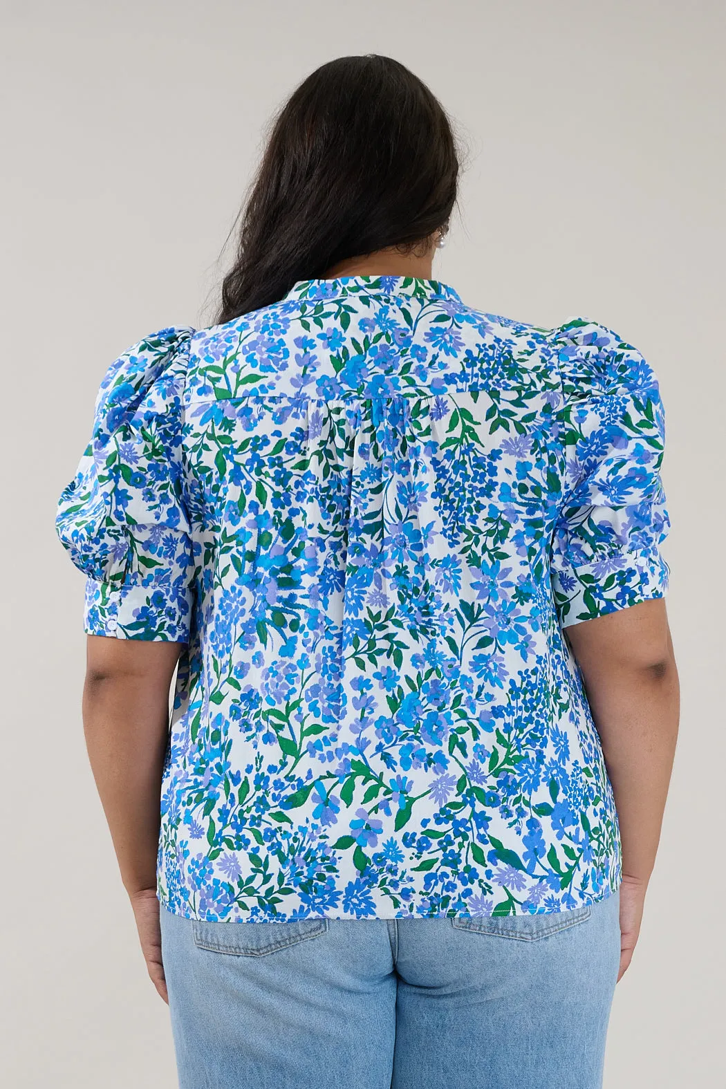 Klina Drape Sleeve Top Floral Curve sold by Sugarlips product image thumbnail 2