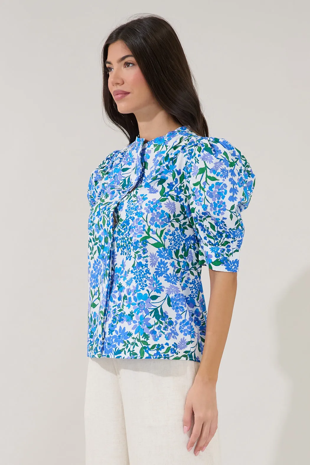 Klina Drape Sleeve Top Floral sold by Sugarlips product image thumbnail 3
