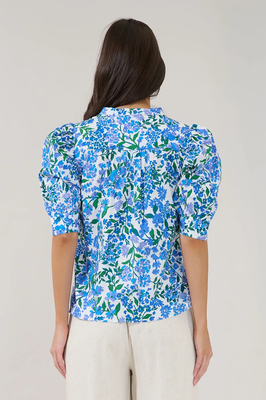 Klina Drape Sleeve Top Floral sold by Sugarlips product image thumbnail 2