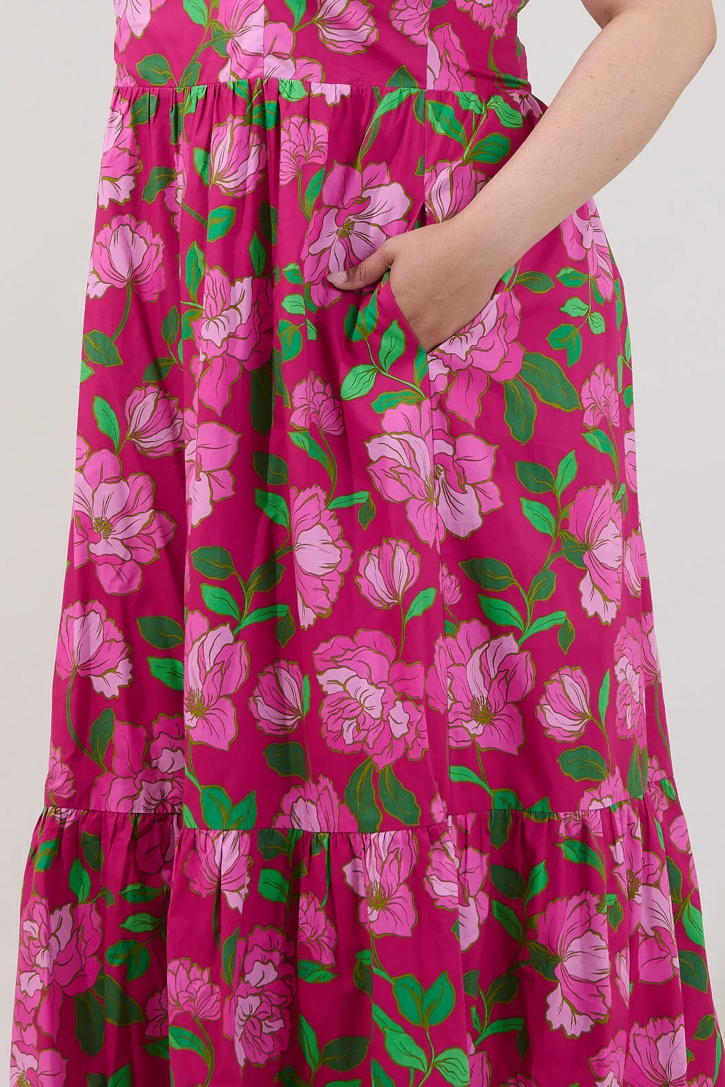 Krisy Sleeveless Maxi Dress Floral Curve sold by Sugarlips product image thumbnail 4