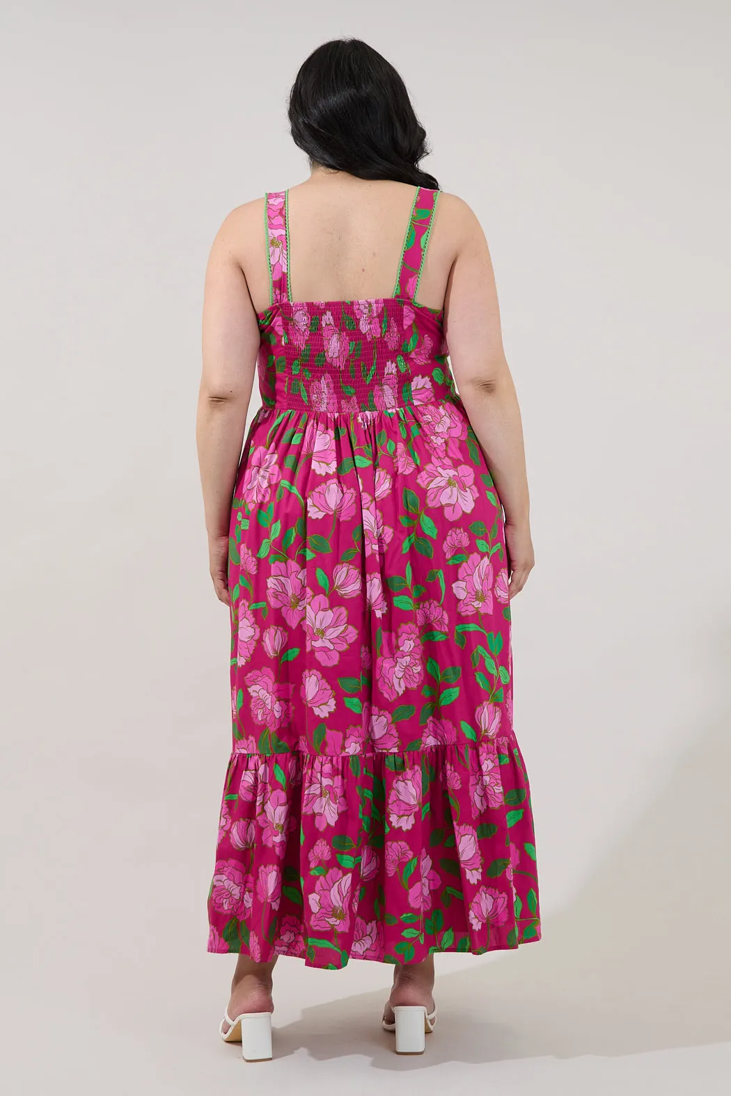 Krisy Sleeveless Maxi Dress Floral Curve sold by Sugarlips product image thumbnail 2