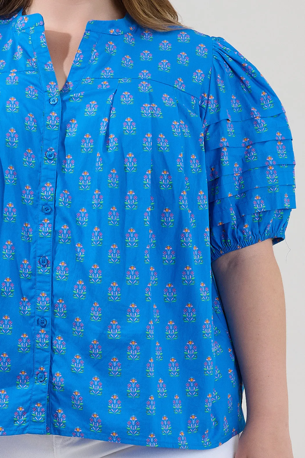 Court Button Down Top Raidy Floral Curve sold by Sugarlips product image thumbnail 5