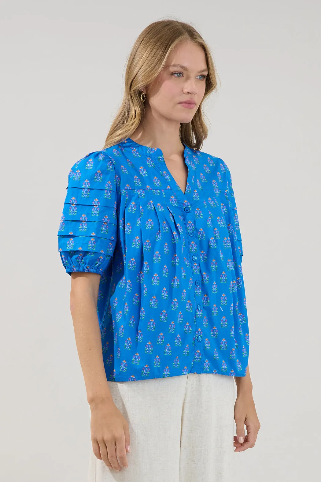 Court Button Down Top Raidy Floral sold by Sugarlips product image thumbnail 3
