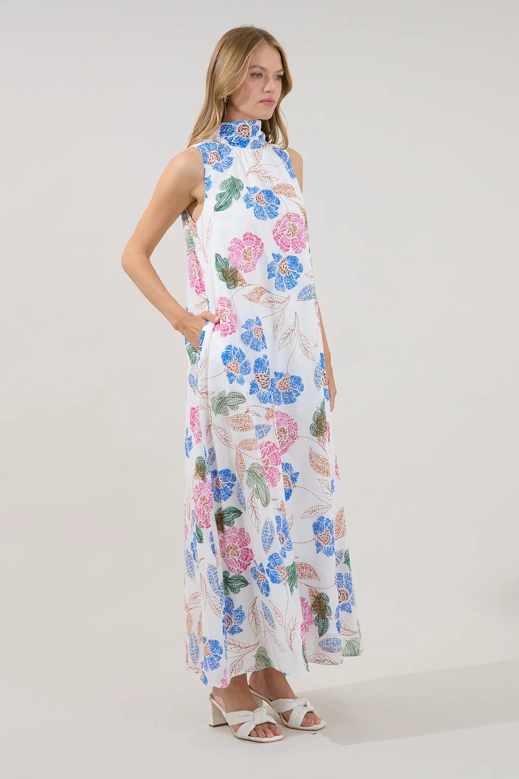 Akiya Mockneck Maxi Dress Wild Poppy sold by Sugarlips product image thumbnail 3