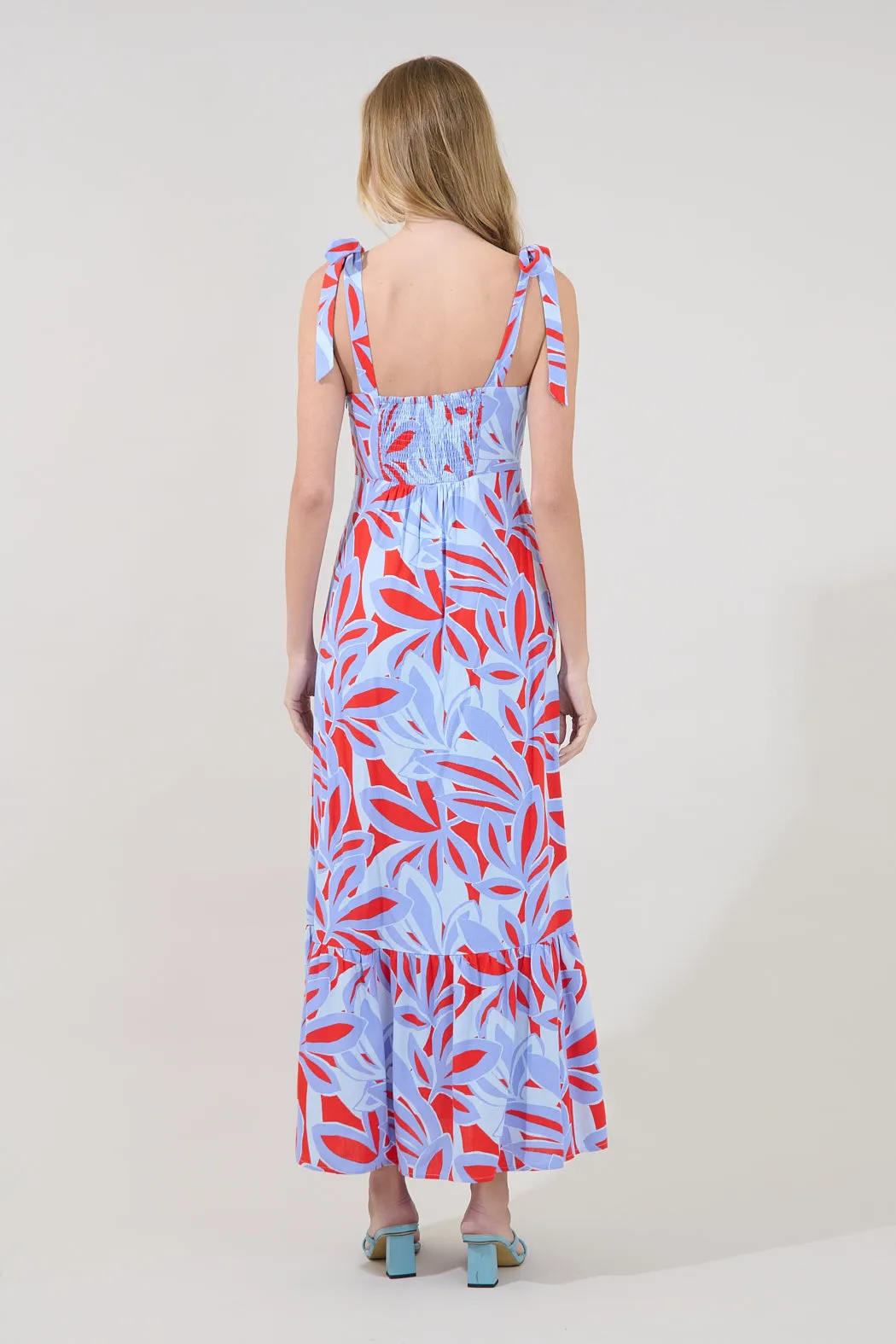 Hendy Shoulder Tie Maxi Dress Areca sold by Sugarlips product image thumbnail 2