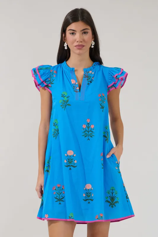Merina Shift Mini Dress Genora Floral made by Sugarlips