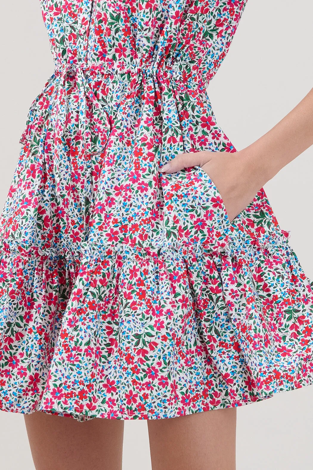 Stacie Button Down Mini Dress Floral sold by Sugarlips product image thumbnail 5