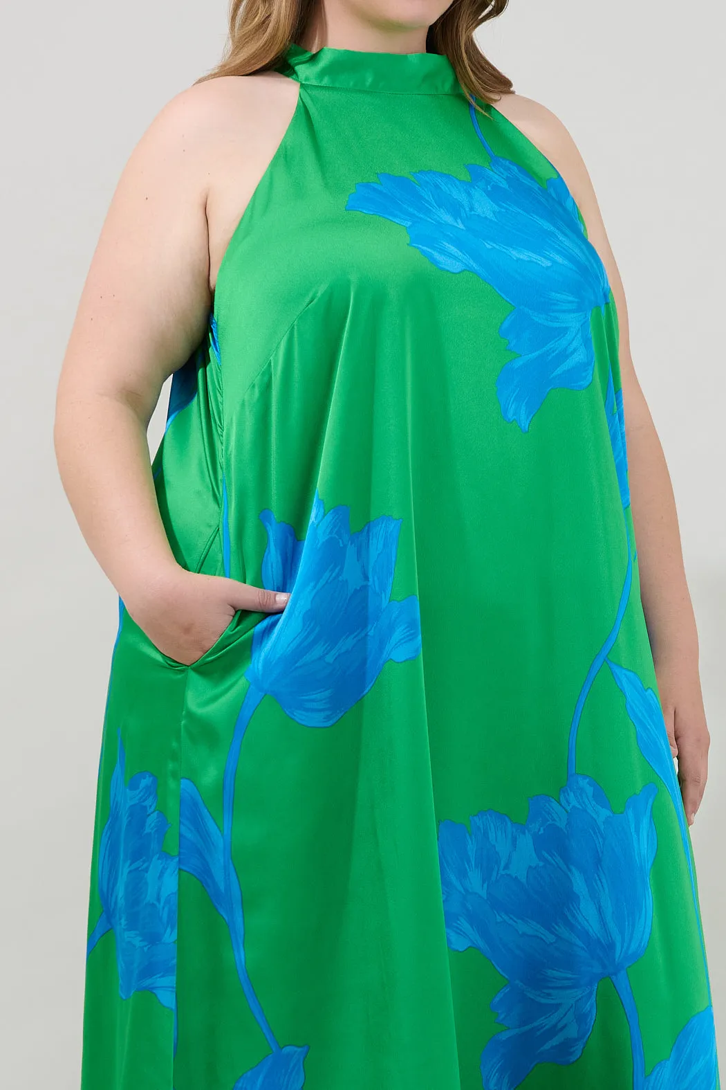 Giantia Halter Maxi Dress Floral Curve sold by Sugarlips product image thumbnail 4