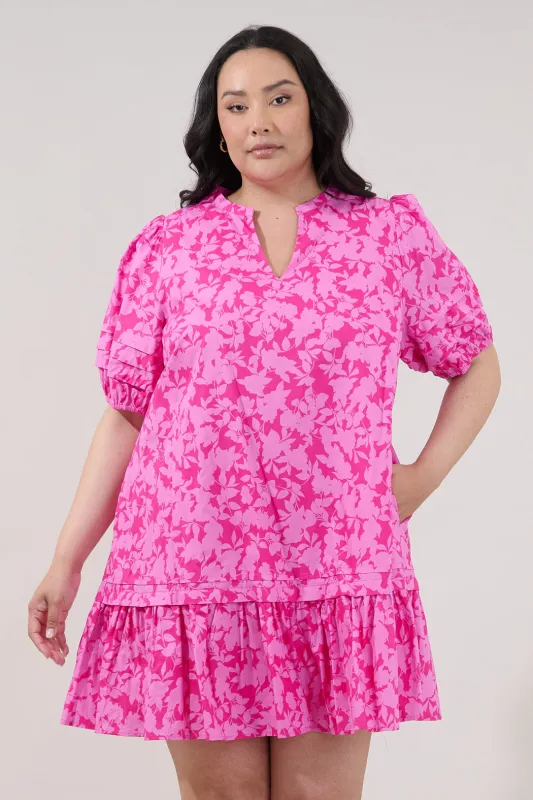 Reani Shift Mini Dress Petunia Curve made by Sugarlips