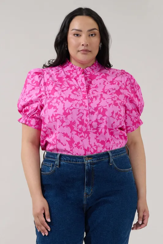 Clove Puff Sleeve Top Petunia Curve made by Sugarlips