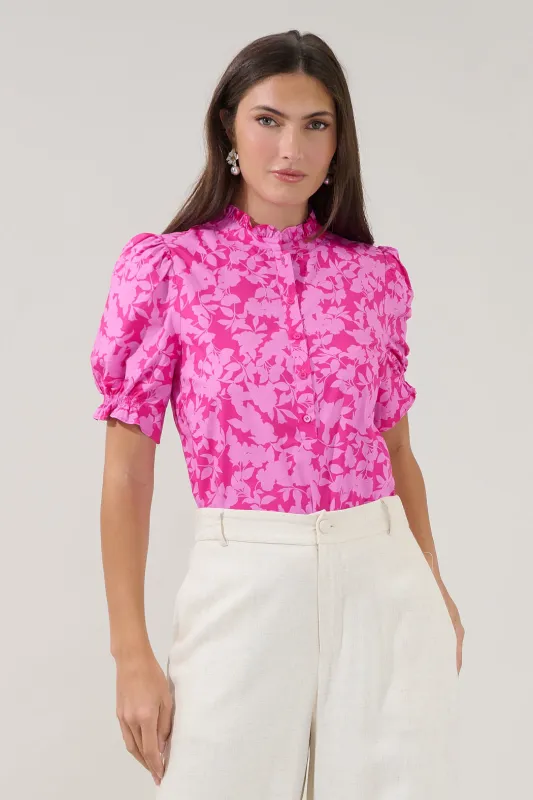Clove Puff Sleeve Top Petunia made by Sugarlips