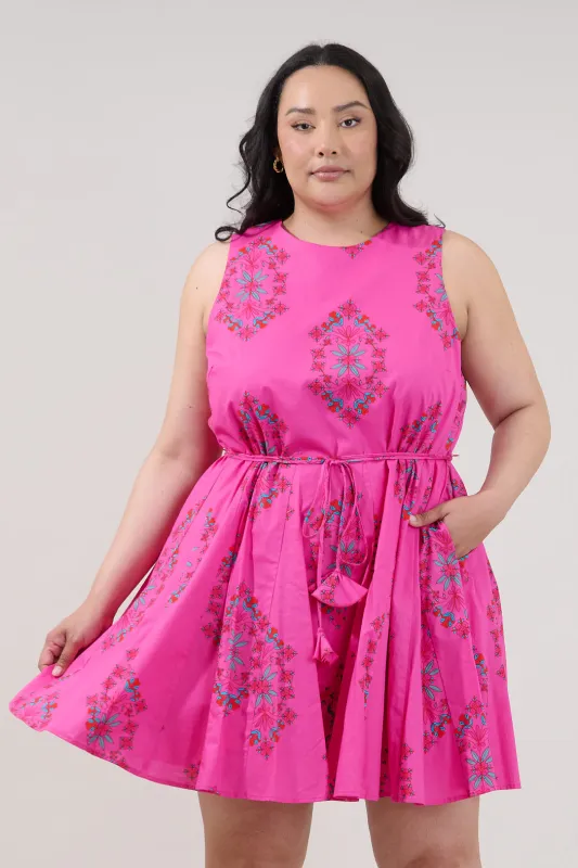 Merily Godet Mini Dress Casria Floral Curve made by Sugarlips