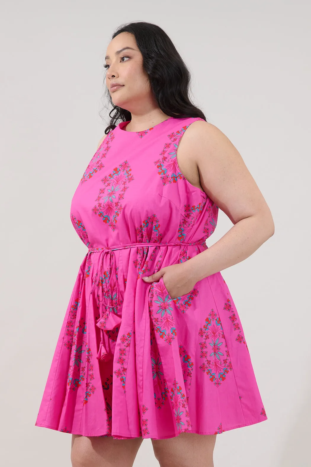 Merily Godet Mini Dress Casria Floral Curve sold by Sugarlips product image thumbnail 3