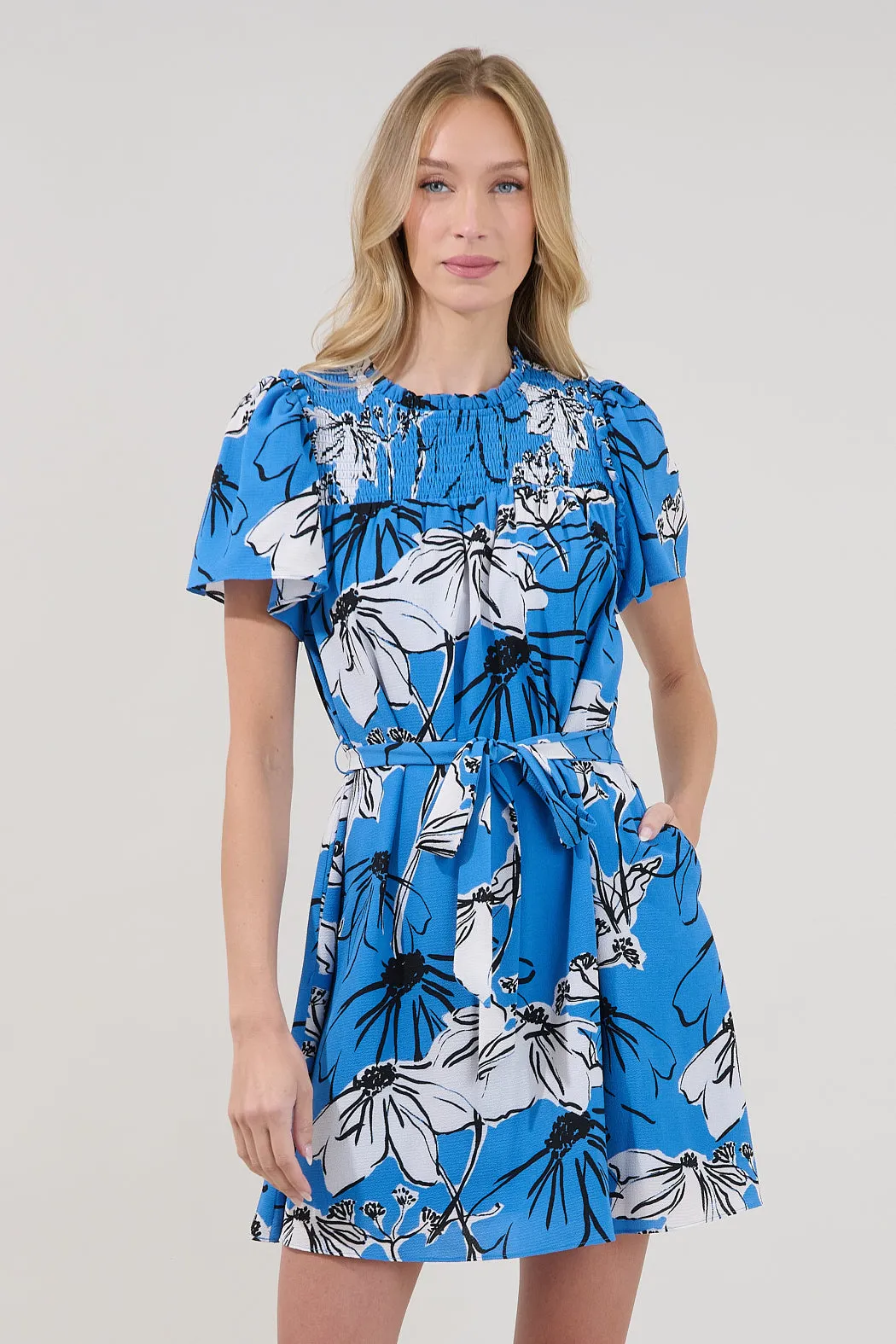 Uriella Smocked Mini Dress Kanes Floral sold by Sugarlips product image thumbnail 2