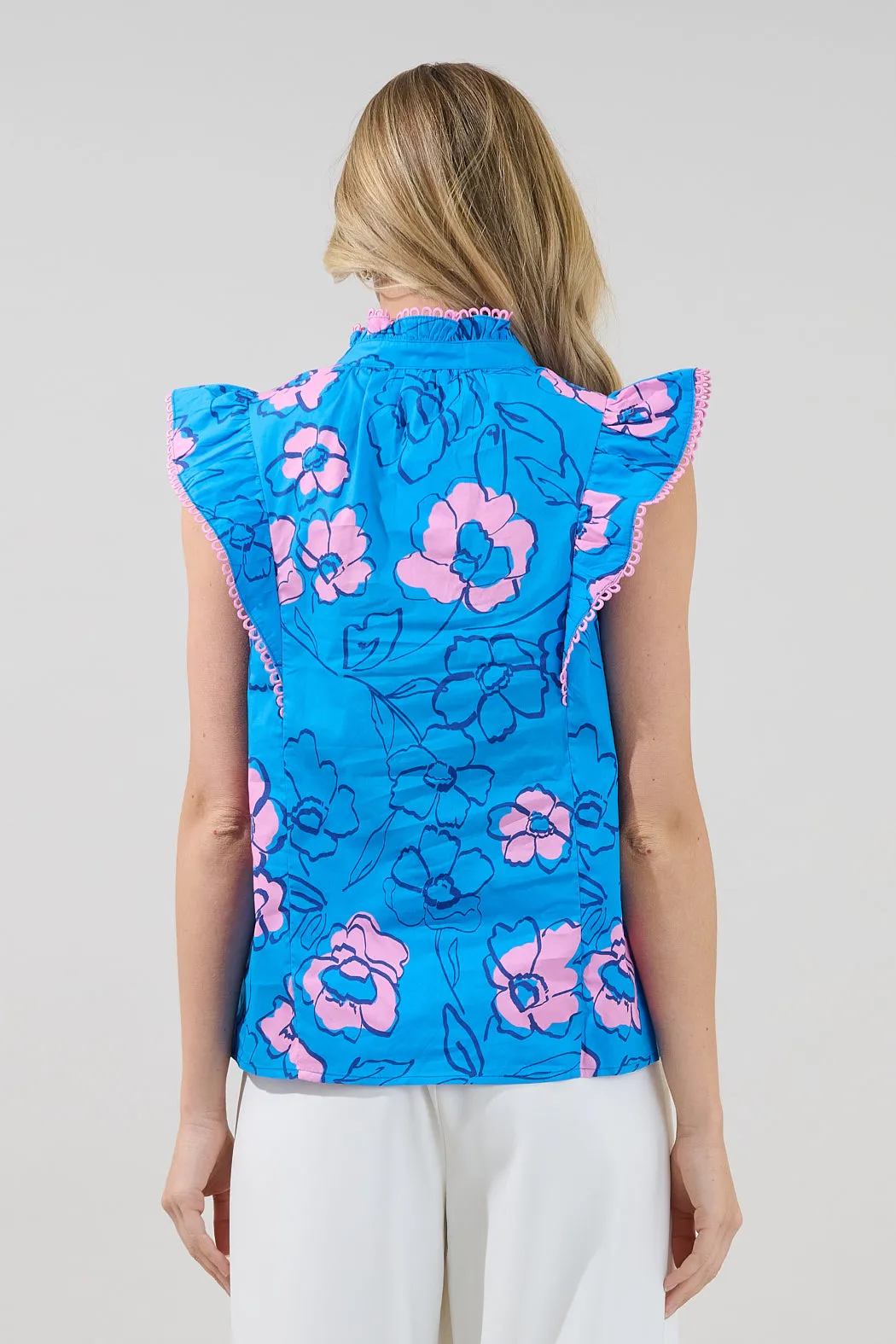 Rayen Ruffle Top Cosmic Poppy sold by Sugarlips product image thumbnail 2
