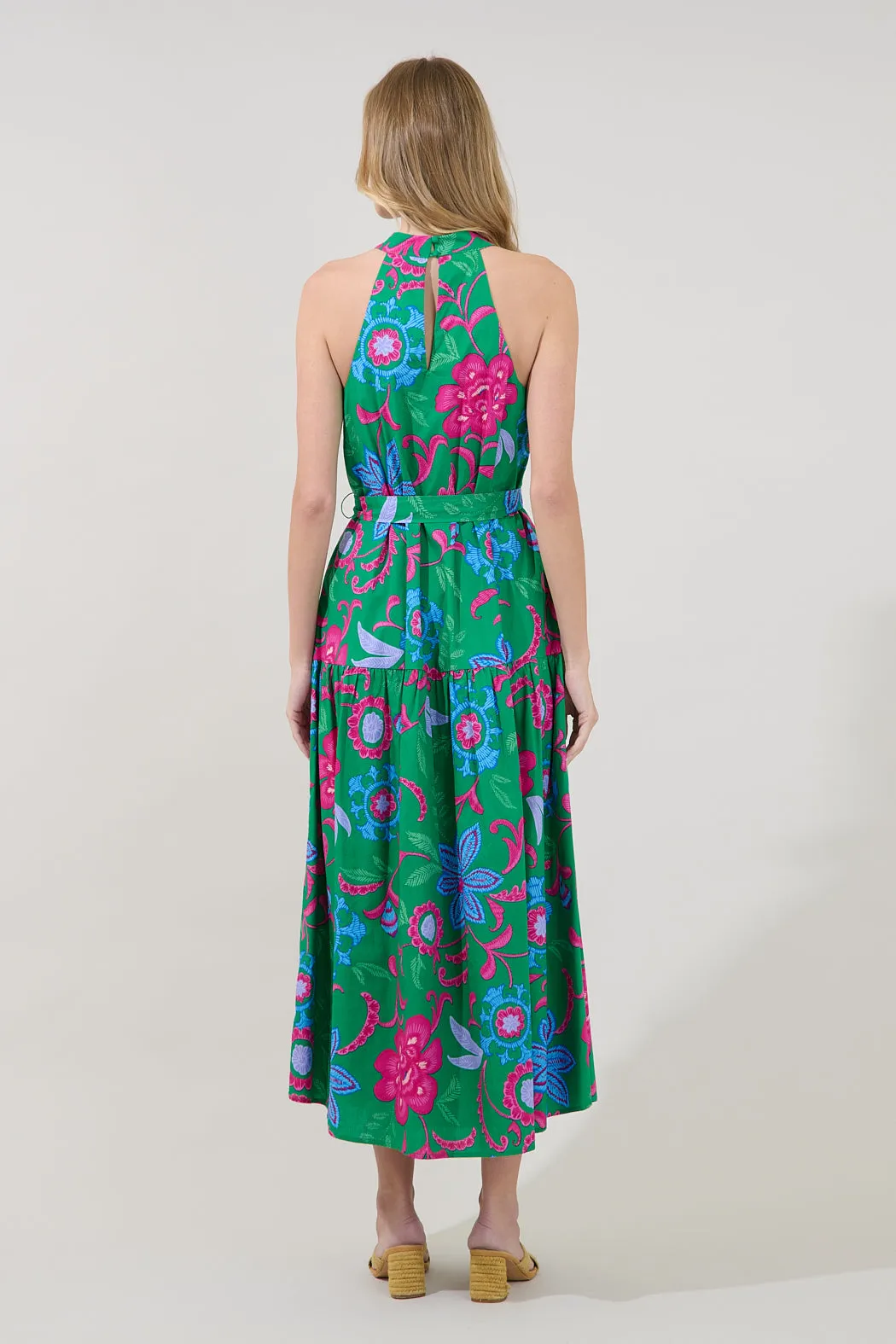 Socoro Sleeveless Halter Midi Dress Cabina Floral sold by Sugarlips product image thumbnail 3