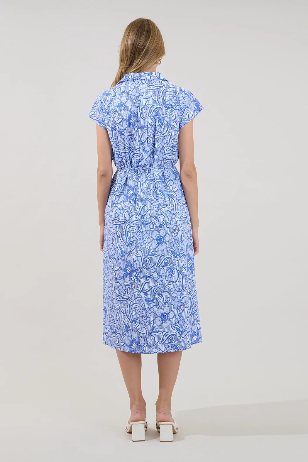 Jana Button Down Midi Dress Floral sold by Sugarlips product image thumbnail 2