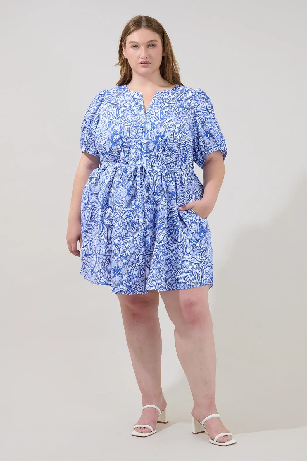 Hally A-line Mini Dress Floral Curve sold by Sugarlips product image thumbnail 4
