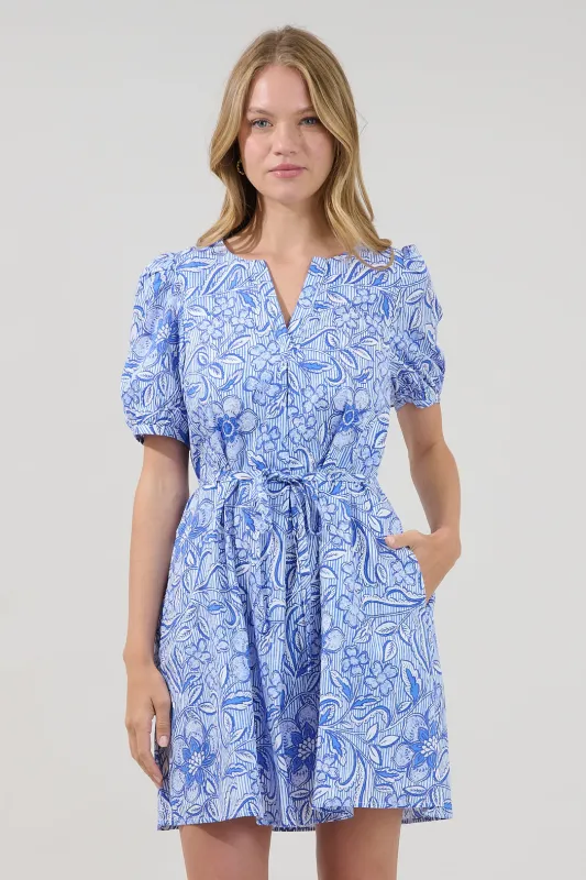 Hally A-line Mini Dress Floral made by Sugarlips