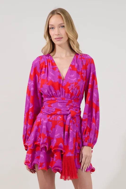 Kery Tiered Mini Dress Sandrie Floral made by Sugarlips