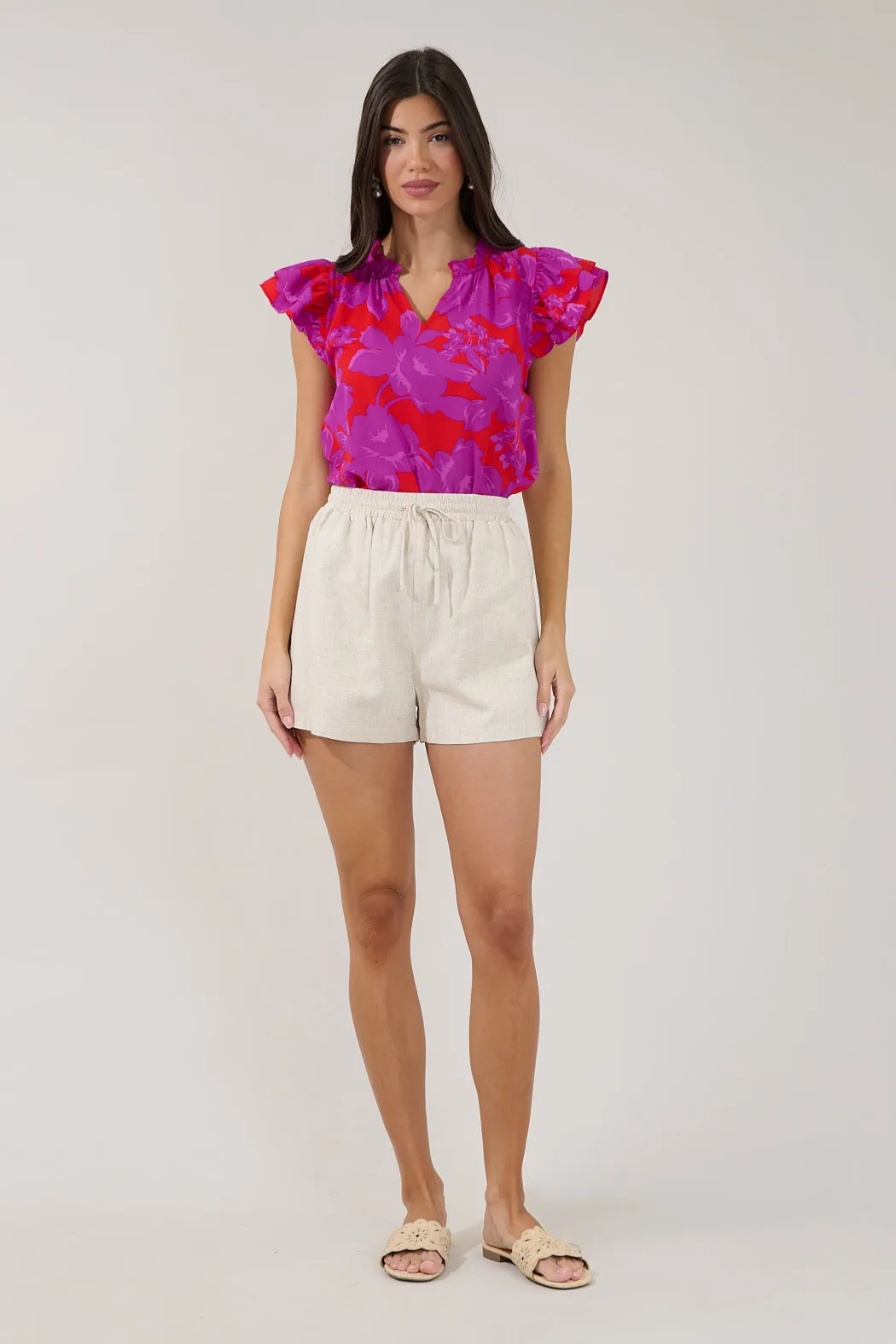 Bellissima Ruffle Sleeve Top Sandrie Floral sold by Sugarlips product image thumbnail 4