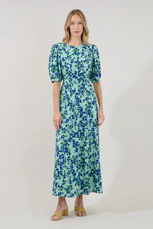 Iriela Smocked Maxi Dress Floral made by Sugarlips