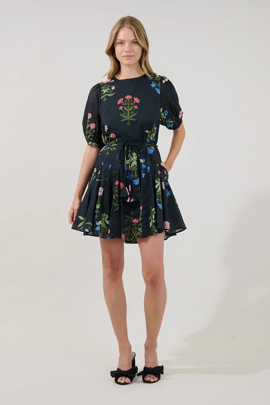 Deliah Godet Mini Dress Denory Floral sold by Sugarlips product image thumbnail 4