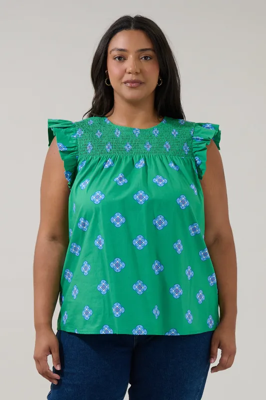 Tisha Ruffle Top Medallion Curve made by Sugarlips