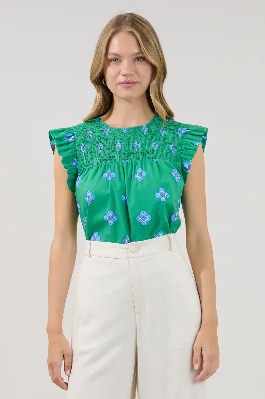 Tisha Ruffle Top Medallion made by Sugarlips