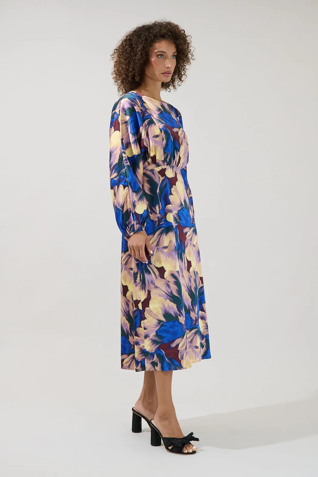 Charline Dolman Sleeve Midi Dress Irelia Floral sold by Sugarlips product image thumbnail 3