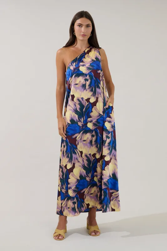 Glena Pleated Maxi Dress Irelia Floral made by Sugarlips