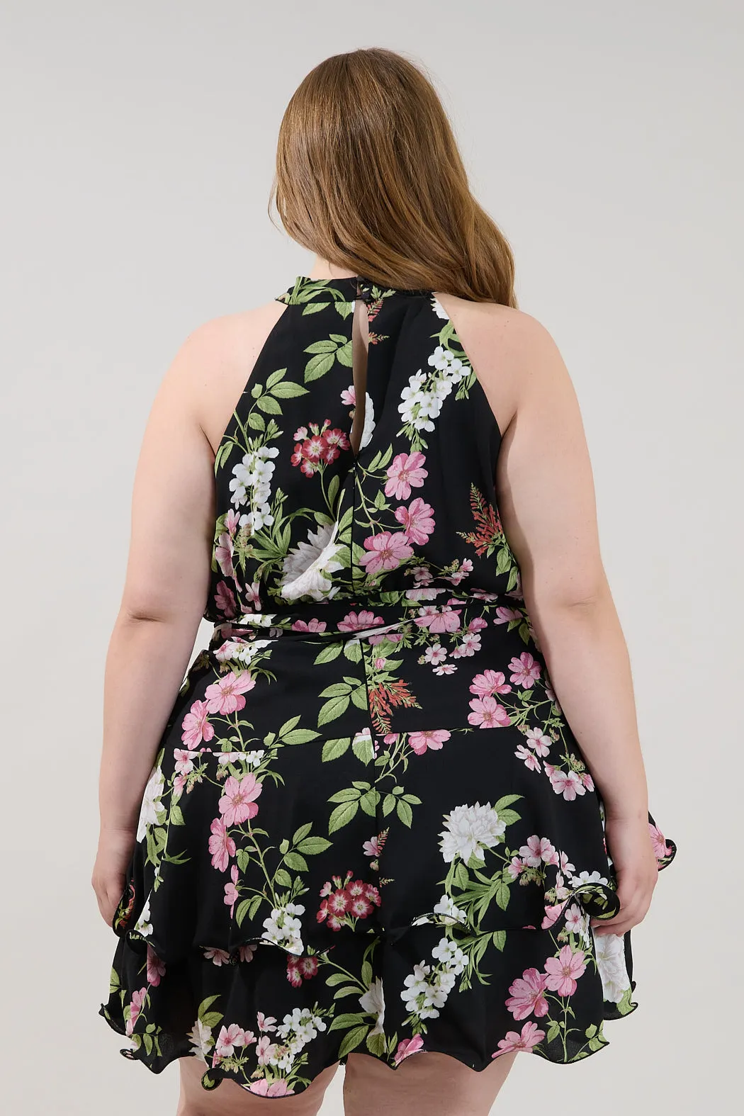 Mariena Ruffle Mini Dress Hollyhock Curve sold by Sugarlips product image thumbnail 2