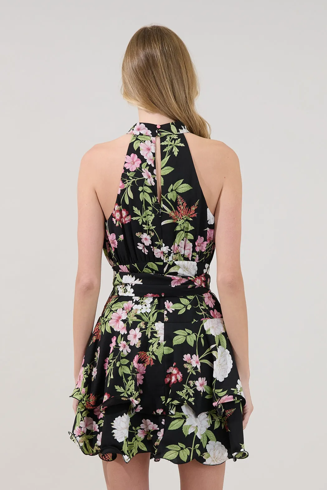 Mariena Ruffle Mini Dress Hollyhock sold by Sugarlips product image thumbnail 2