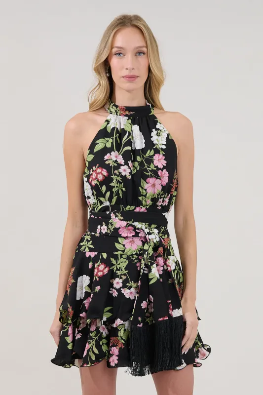 Mariena Ruffle Mini Dress Hollyhock made by Sugarlips