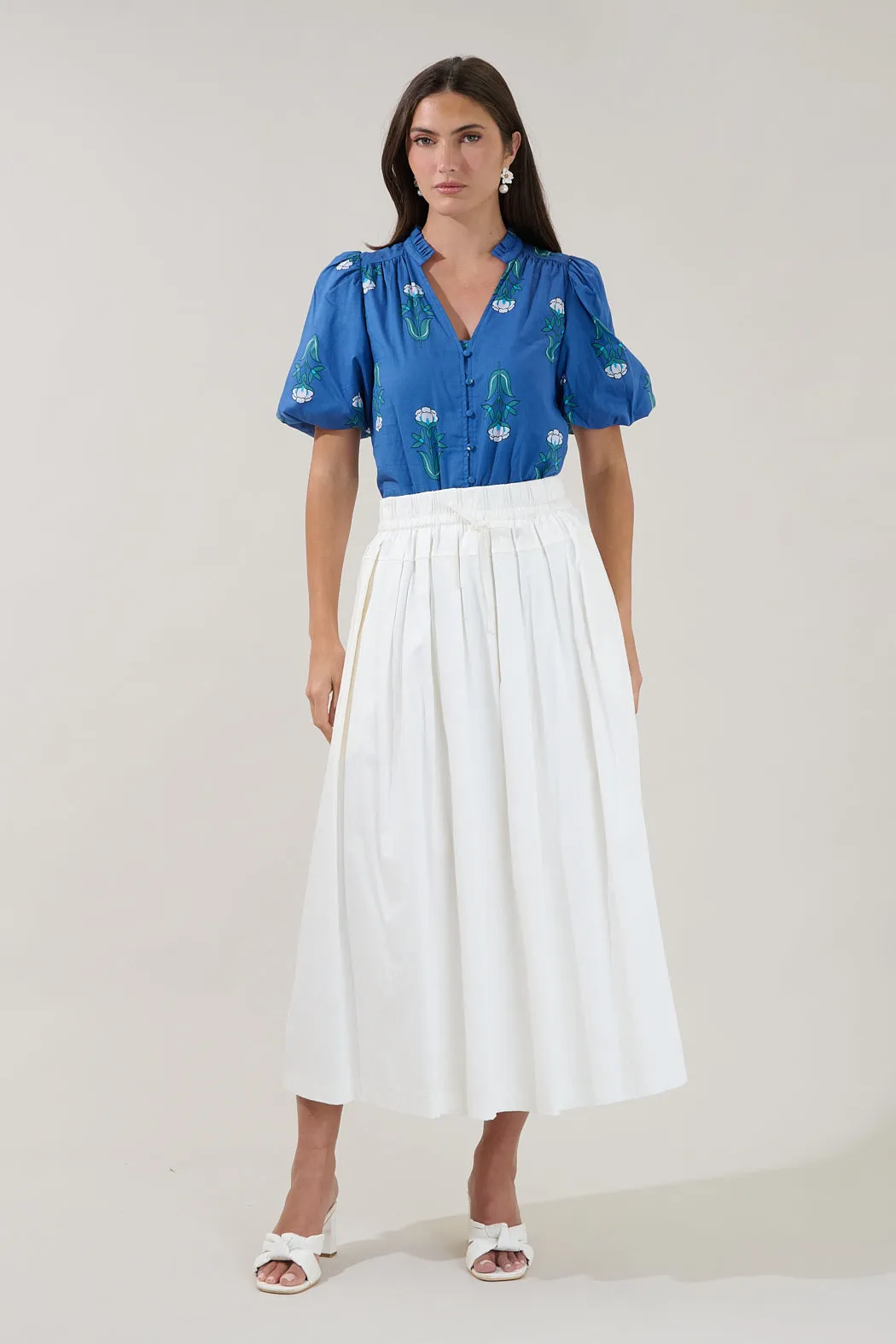 Idara Button Down Top Amena Floral sold by Sugarlips product image thumbnail 4